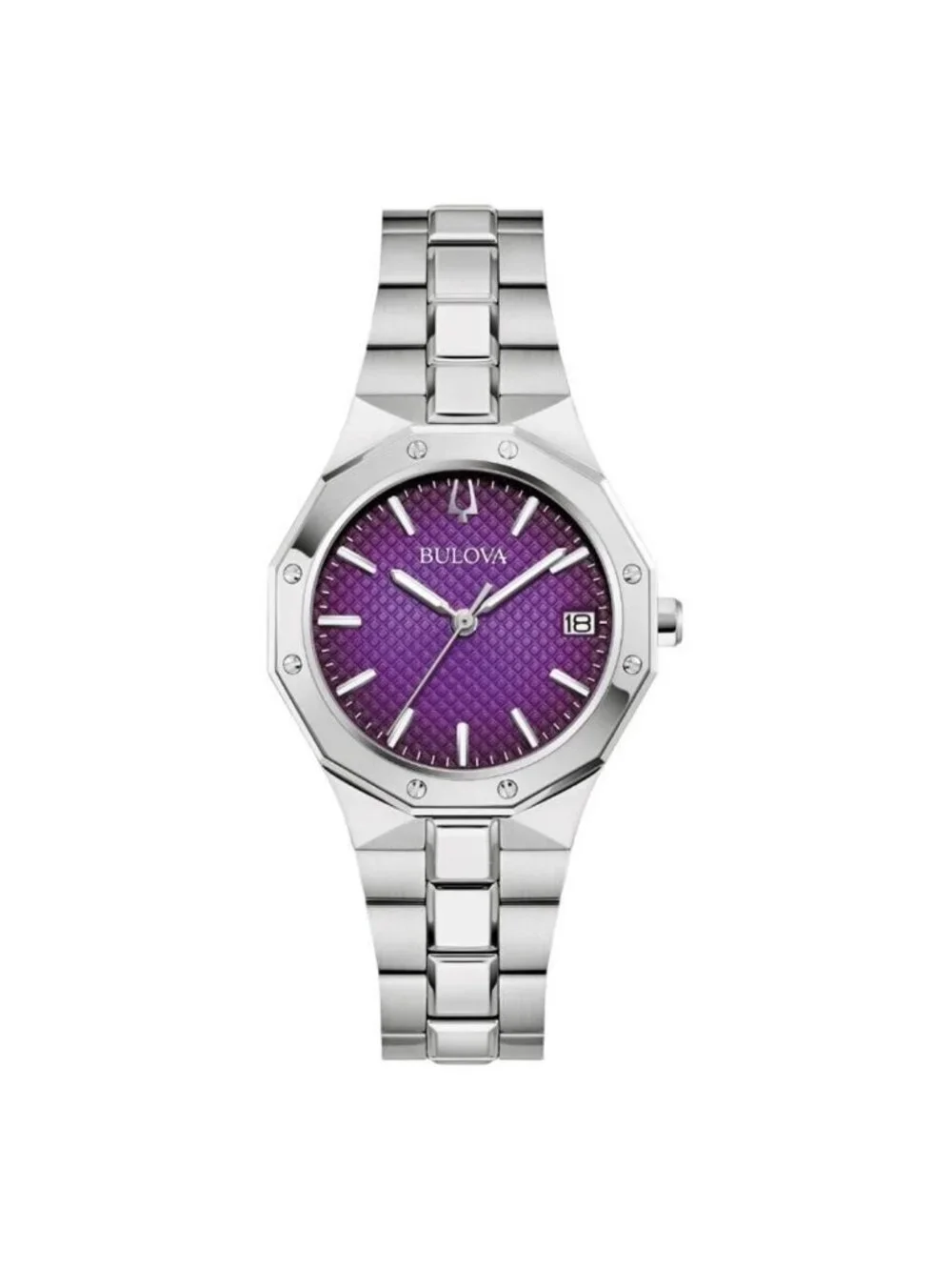 NWT Bulova Prestige Quartz Purple Dial Ladies Watch